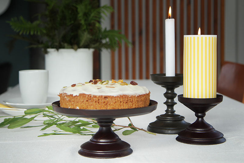 Candle Holder Florence - Walnut colour