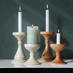 Candle Holders Venice - natural and grey wash